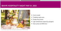 IBAWR 2025 Hospitality Night